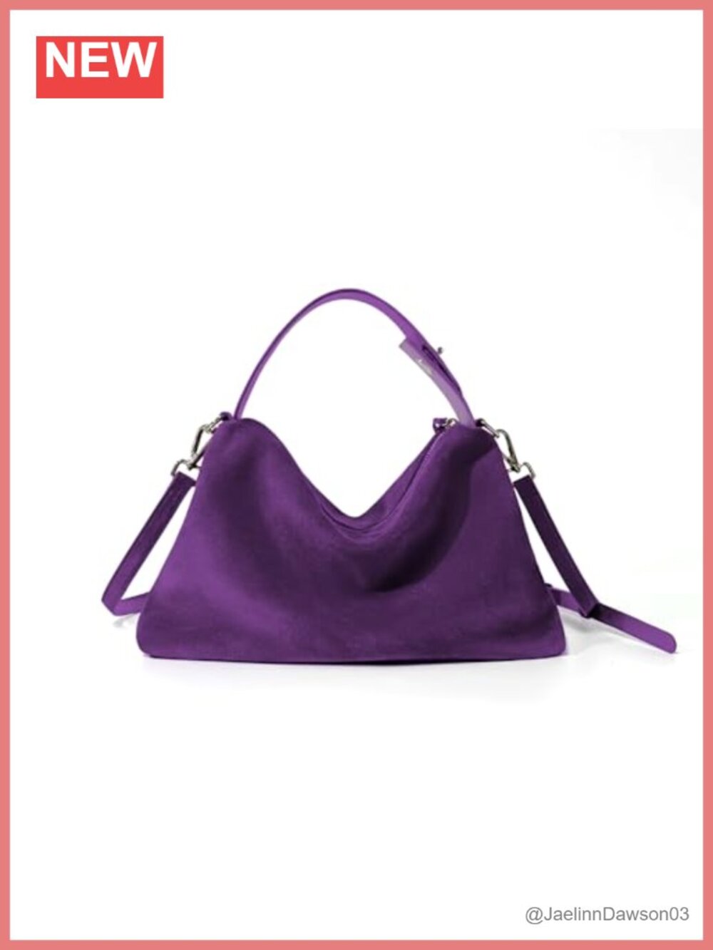 Suede Tote Bag for Women Suede Leather Crossbody Adjustable Strap Hobo Purse